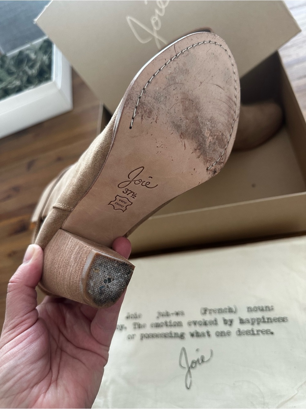 Joie Taupe Suede Wrap Ankle Booties - Picture 5 of 12